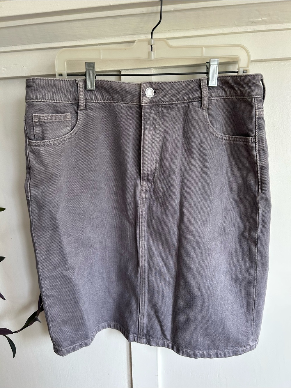 Grey denim midi skirt Frank and Oak